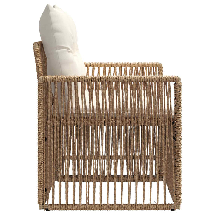 Havemøbelsofa 2-Antal sæder Beige polyrattan