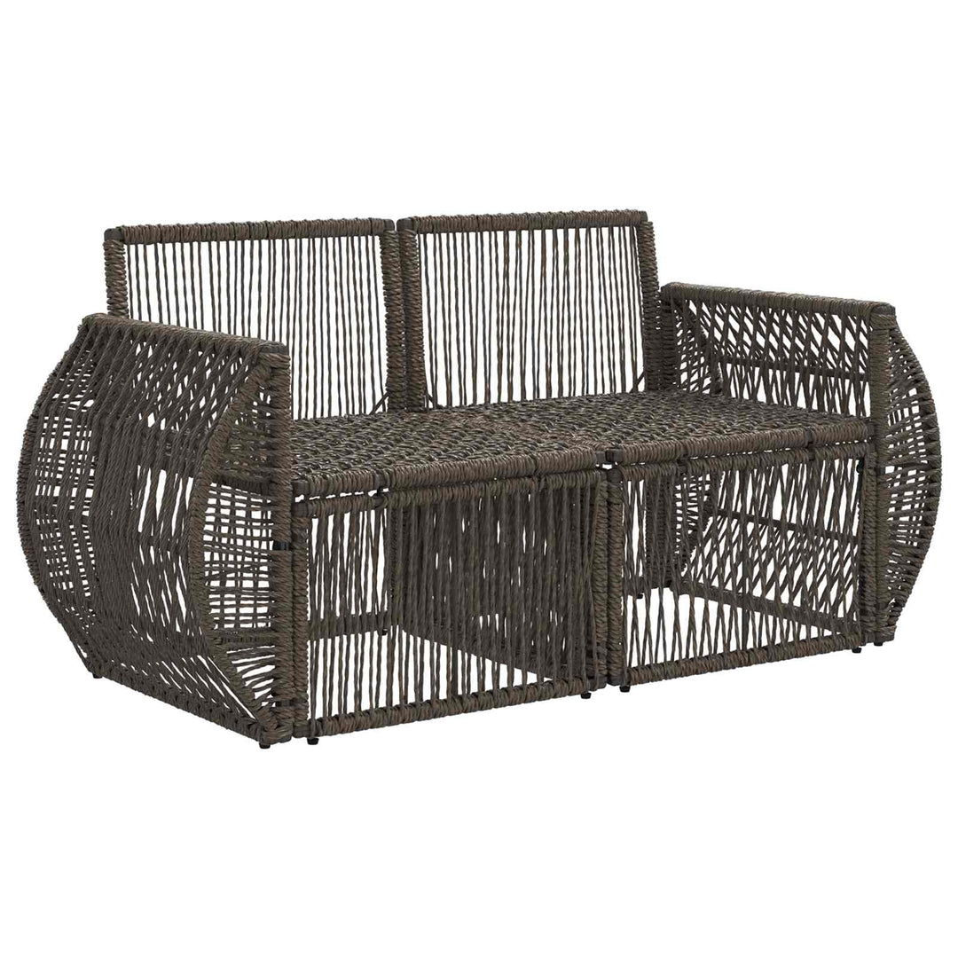 Havemøbelsofa 2-Antal sæder Grå polyrattan