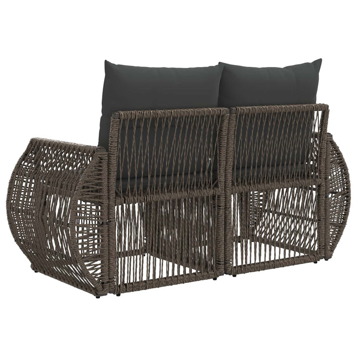 Havemøbelsofa 2-Antal sæder Grå polyrattan