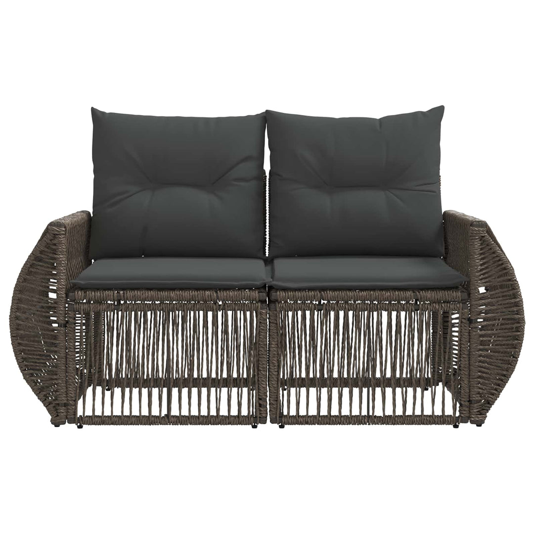 Havemøbelsofa 2-Antal sæder Grå polyrattan