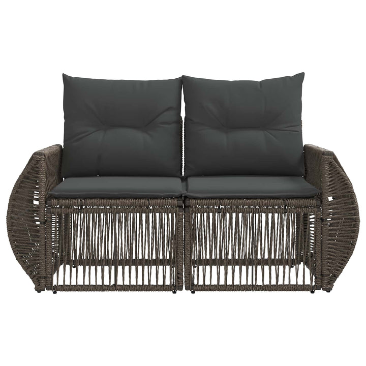 Havemøbelsofa 2-Antal sæder Grå polyrattan