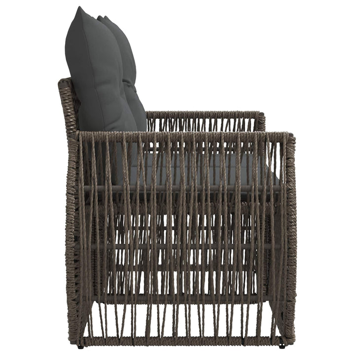 Havemøbelsofa 2-Antal sæder Grå polyrattan