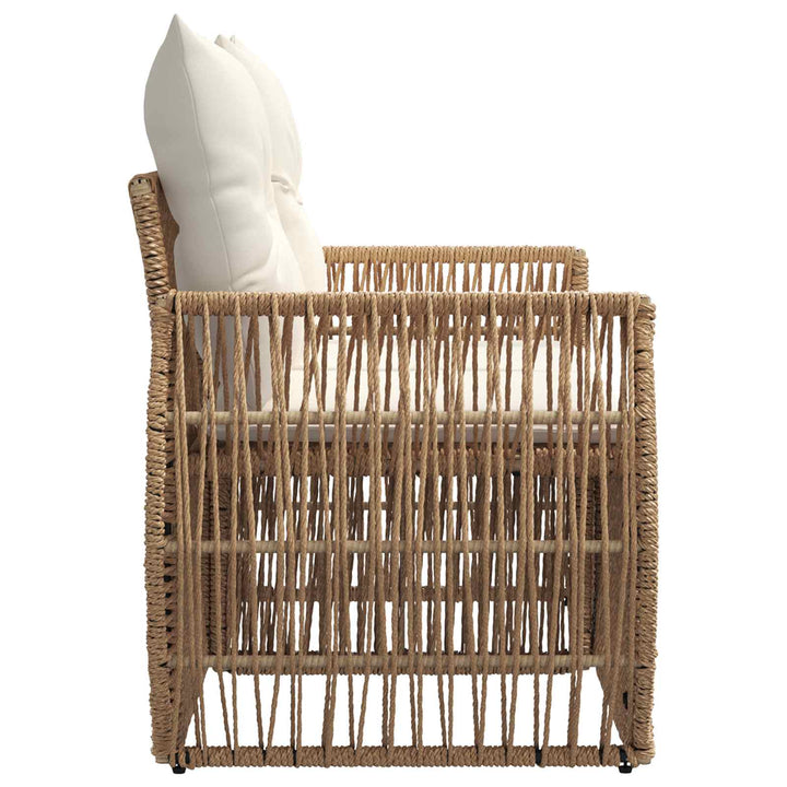 Havemøbelsofa 2-Antal sæder Beige polyrattan