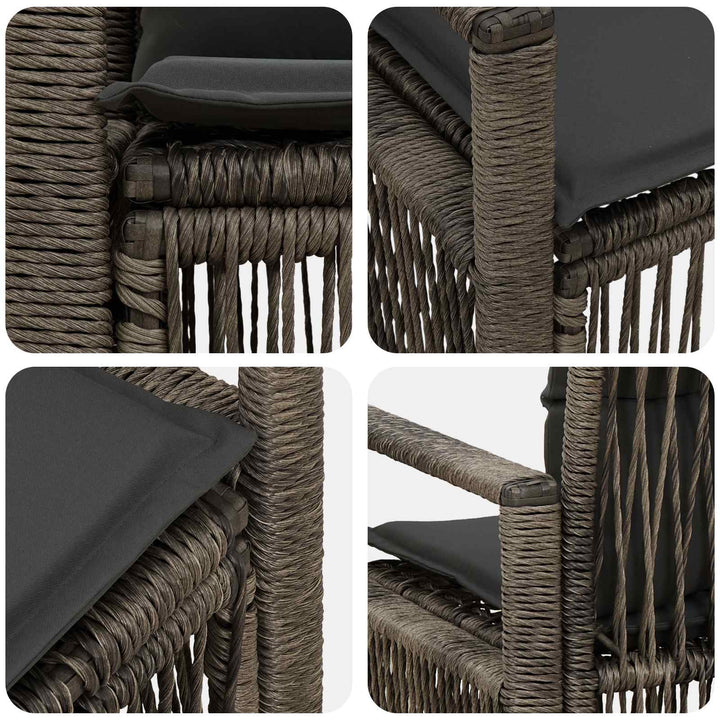 Havemøbelsofa 2-Antal sæder Grå polyrattan