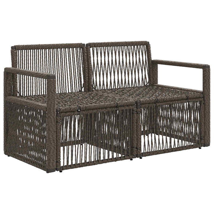 Havemøbelsofa 2-Antal sæder Grå polyrattan