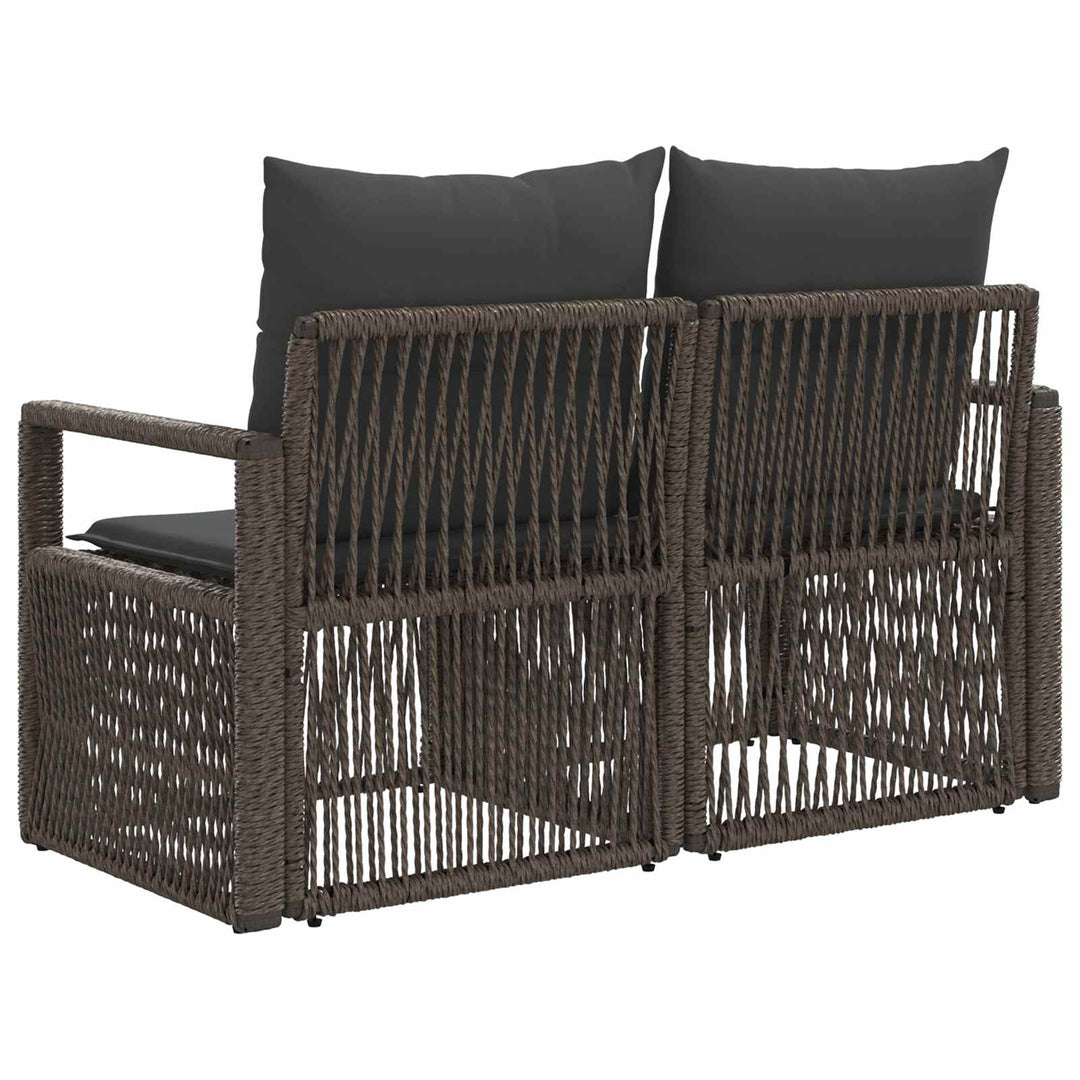 Havemøbelsofa 2-Antal sæder Grå polyrattan