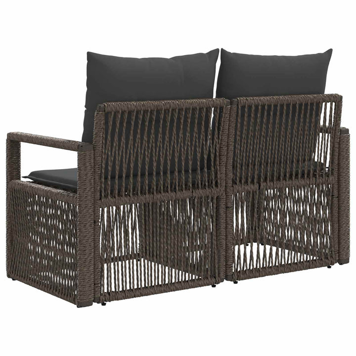Havemøbelsofa 2-Antal sæder Grå polyrattan