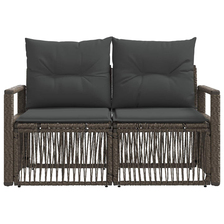Havemøbelsofa 2-Antal sæder Grå polyrattan