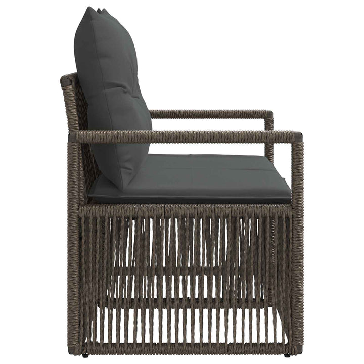 Havemøbelsofa 2-Antal sæder Grå polyrattan