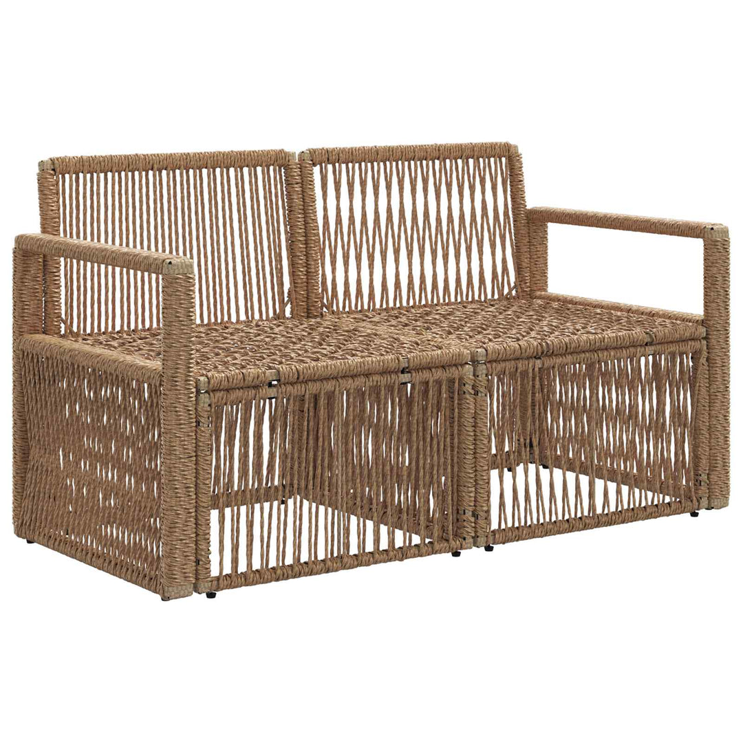 Havemøbelsofa 2-Antal sæder Beige polyrattan