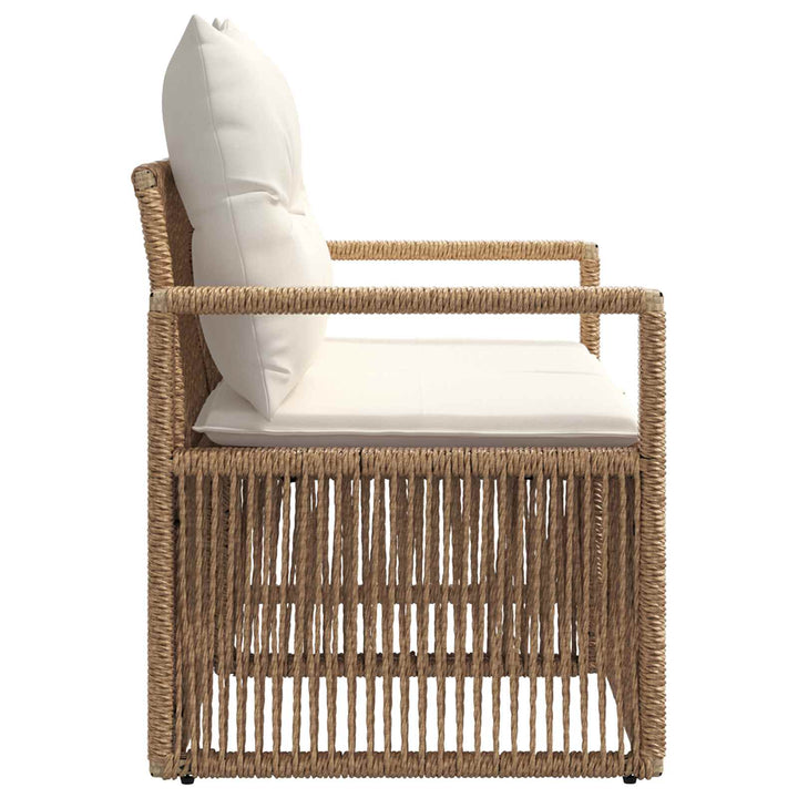 Havemøbelsofa 2-Antal sæder Beige polyrattan