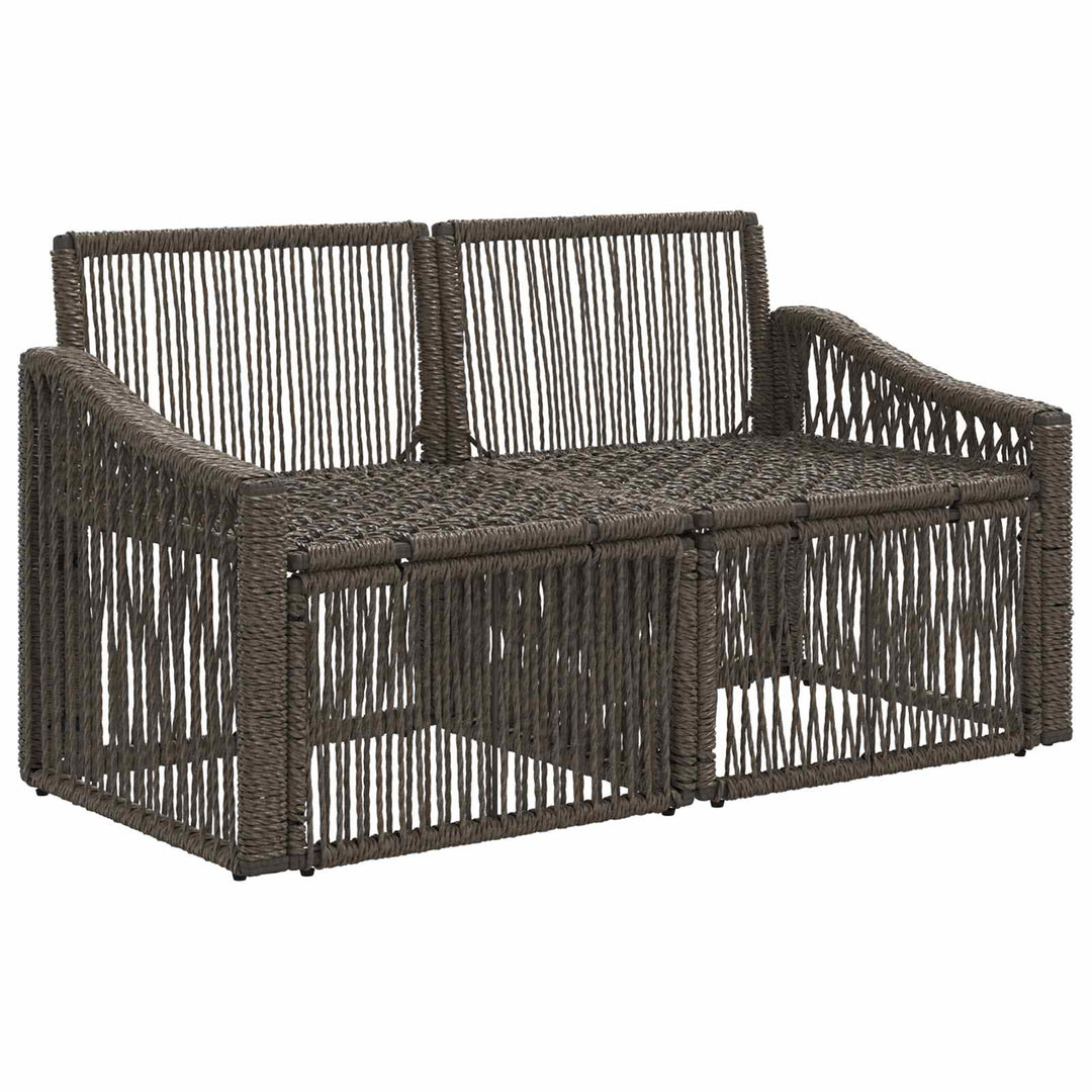 Havemøbelsofa 2-Antal sæder Grå polyrattan