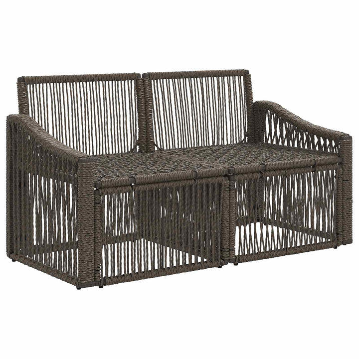 Havemøbelsofa 2-Antal sæder Grå polyrattan