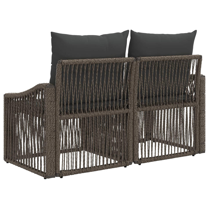 Havemøbelsofa 2-Antal sæder Grå polyrattan