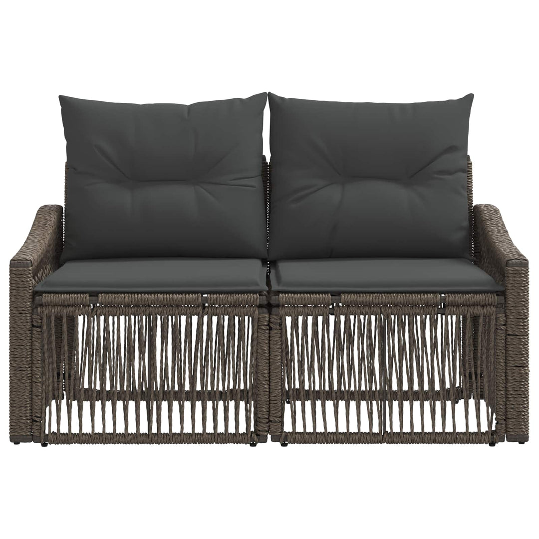 Havemøbelsofa 2-Antal sæder Grå polyrattan