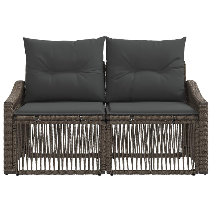 Havemøbelsofa 2-Antal sæder Grå polyrattan