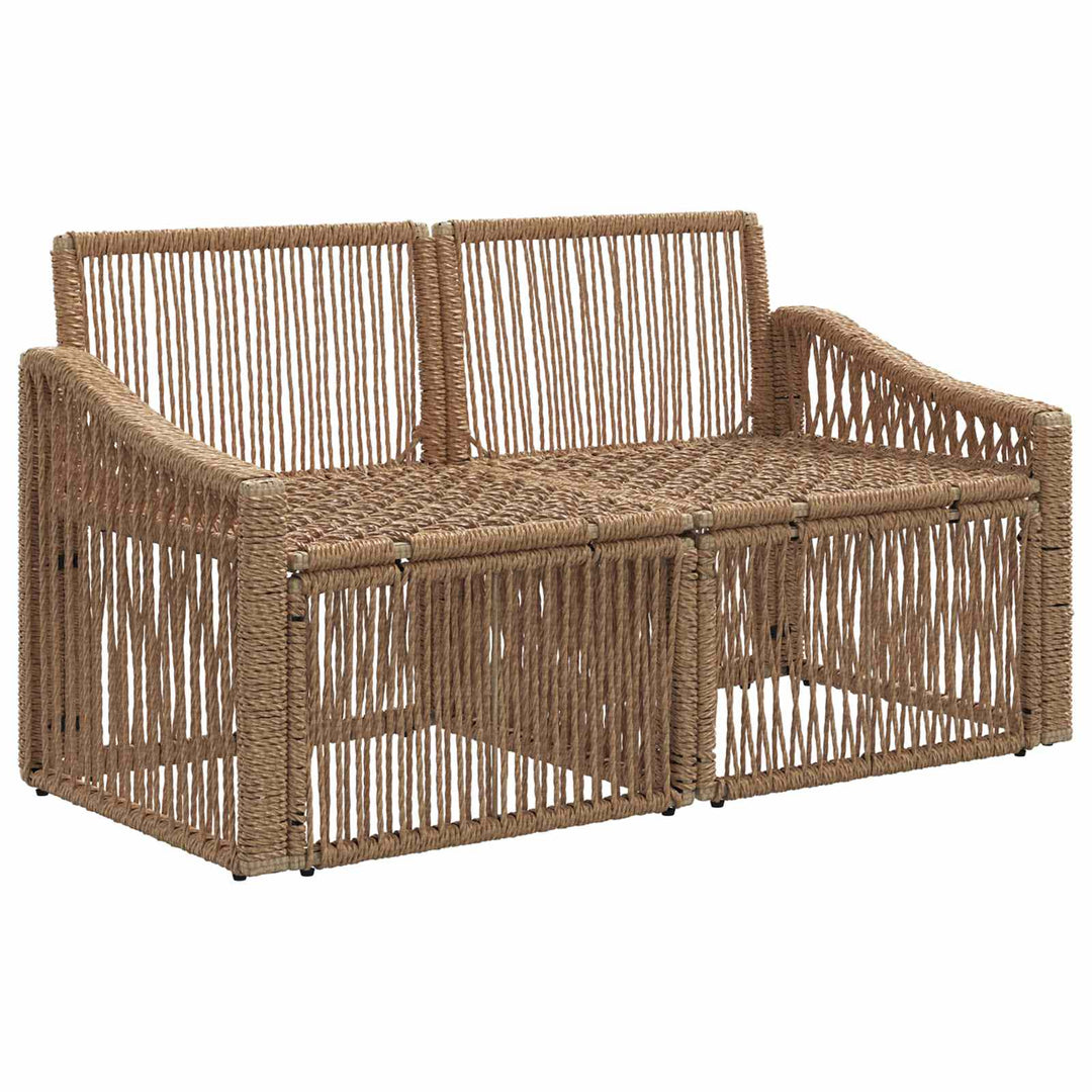Havemøbelsofa 2-Antal sæder Beige polyrattan