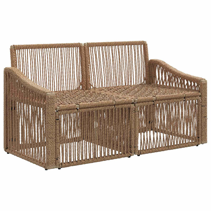 Havemøbelsofa 2-Antal sæder Beige polyrattan