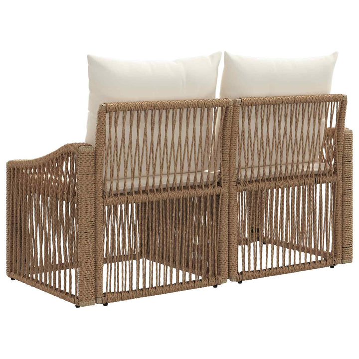 Havemøbelsofa 2-Antal sæder Beige polyrattan