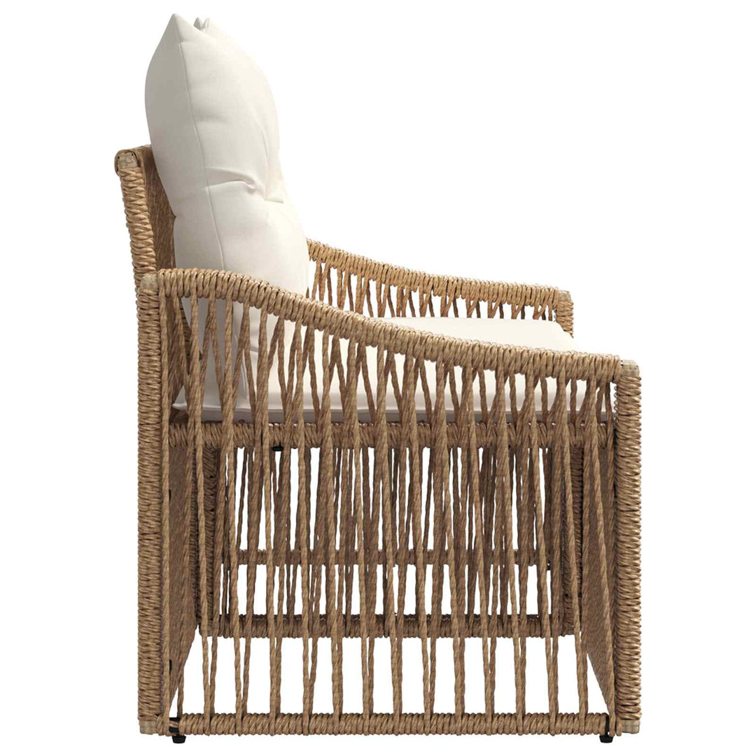 Havemøbelsofa 2-Antal sæder Beige polyrattan