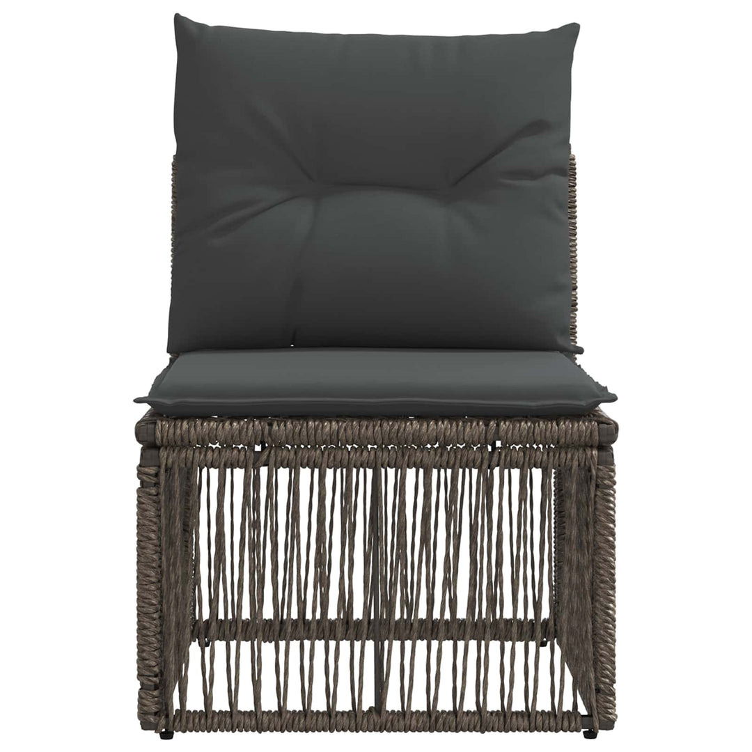 Armløs sofa enhed Grå polyrattan