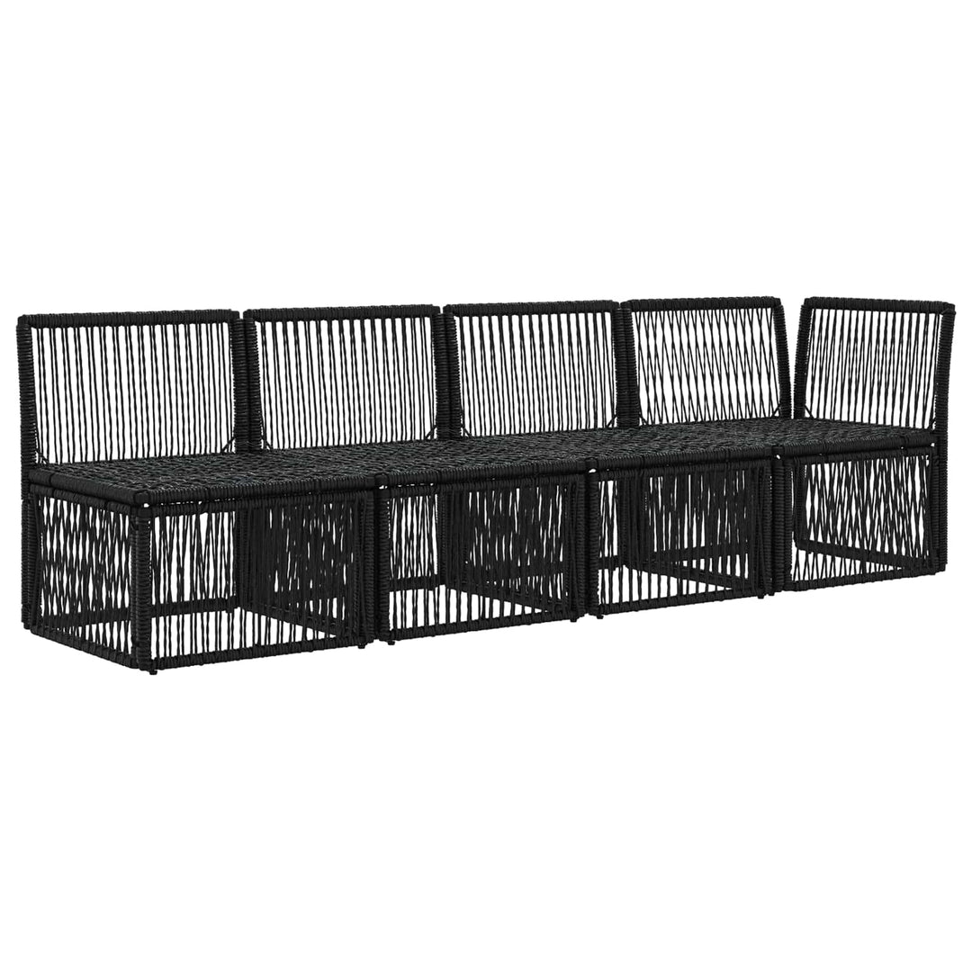 4-personers sofa med venstre arm 4 pcs 4-Antal sæder Sort