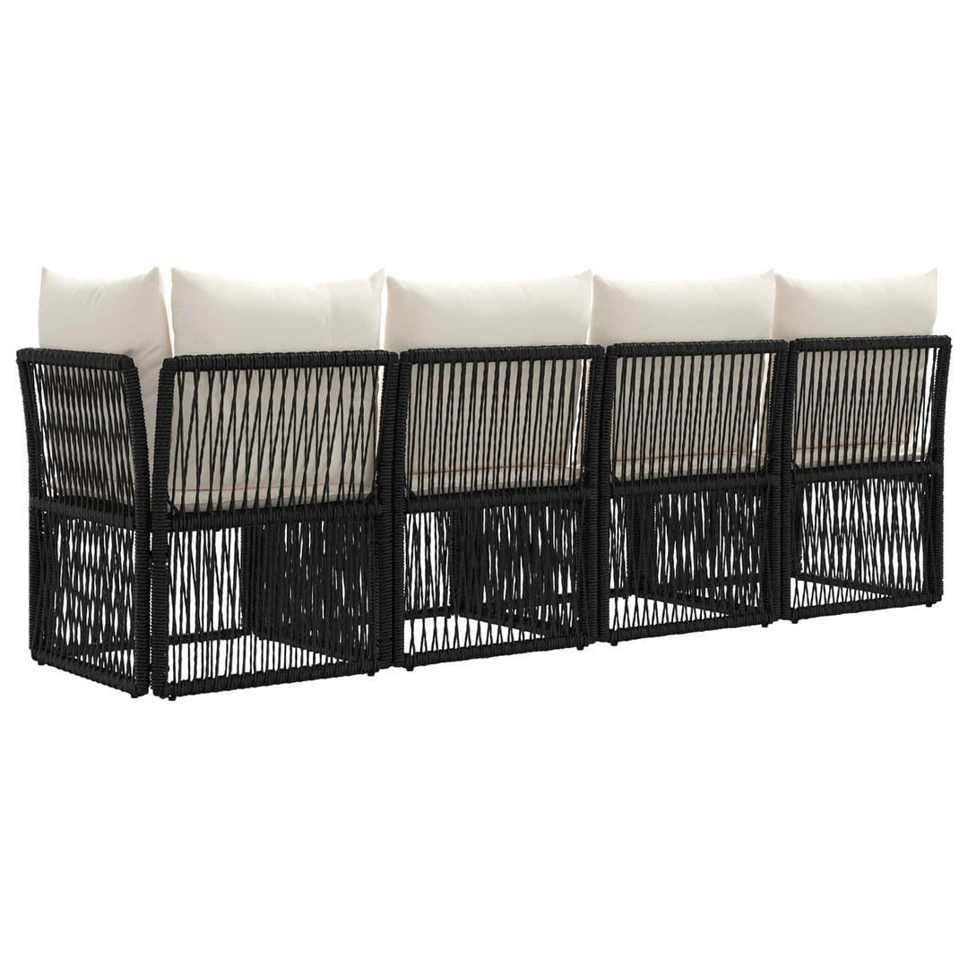 4-personers sofa med venstre arm 4 pcs 4-Antal sæder Sort