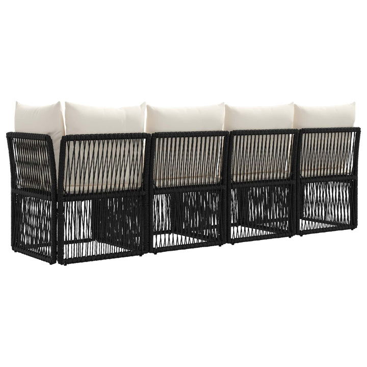 4-personers sofa med venstre arm 4 pcs 4-Antal sæder Sort