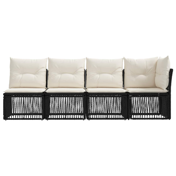 4-personers sofa med venstre arm 4 pcs 4-Antal sæder Sort