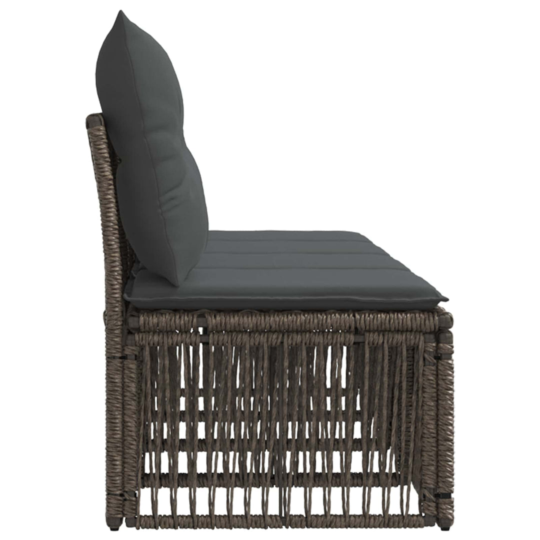 4-sæders sofa 4 pcs 4-Antal sæder Grå polyrattan