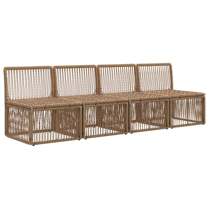 4-sæders sofa 4 pcs 4-Antal sæder Beige polyrattan