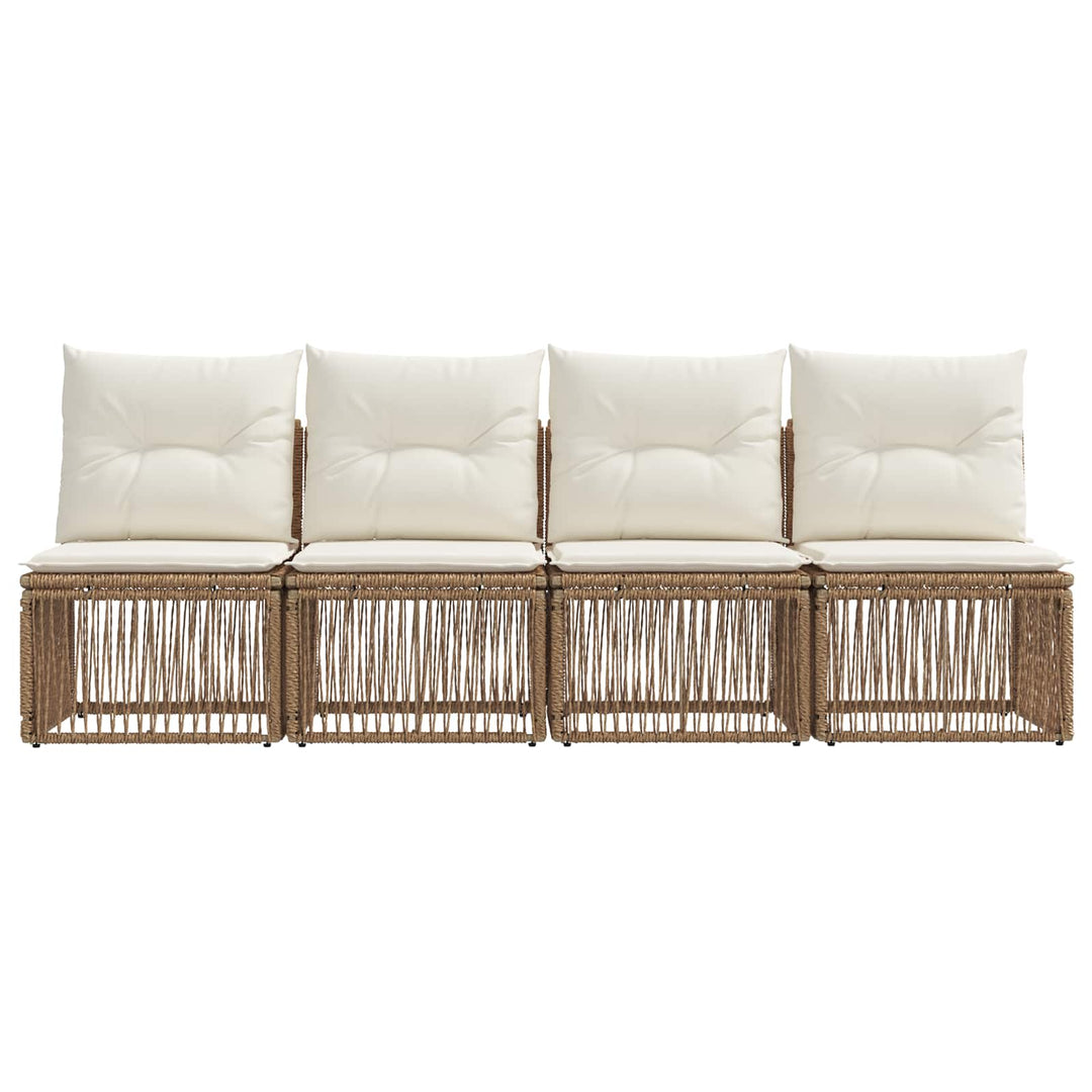 4-sæders sofa 4 pcs 4-Antal sæder Beige polyrattan