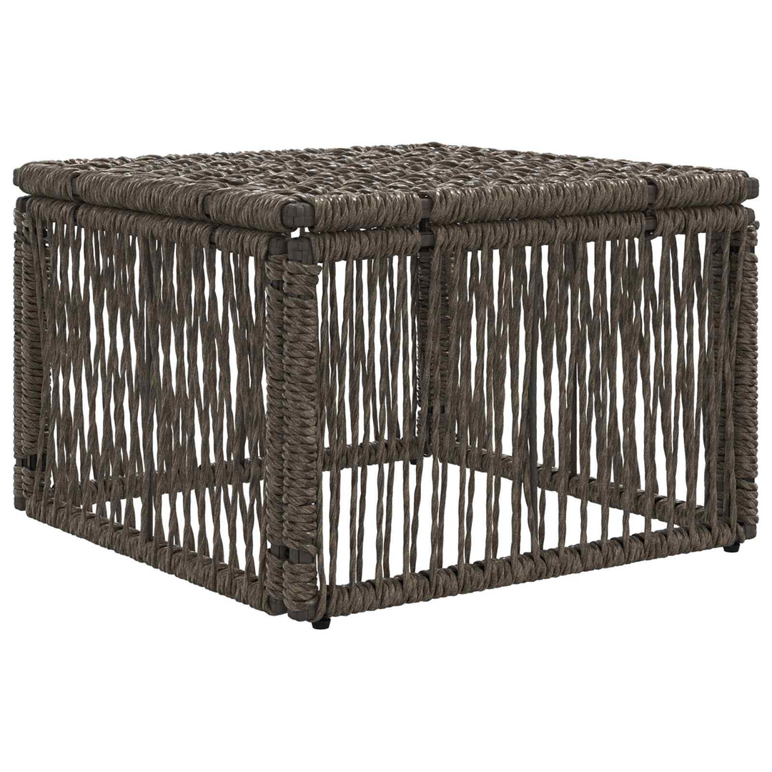 Fodskammel Grå polyrattan