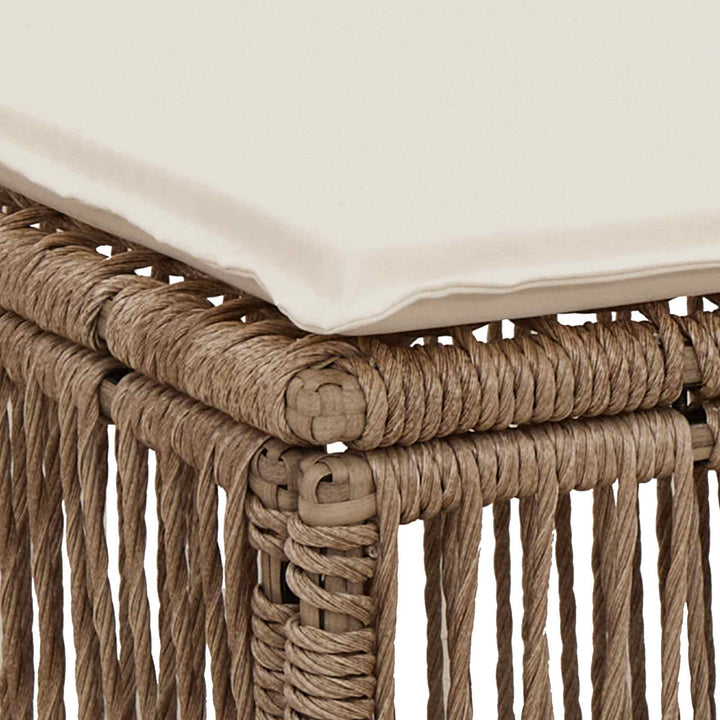 Fodskammel Beige polyrattan