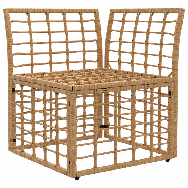 Modulært udendørs hjørnesofaelement Naturfarvet polyrattan