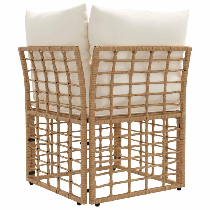 Modulært udendørs hjørnesofaelement Naturfarvet polyrattan
