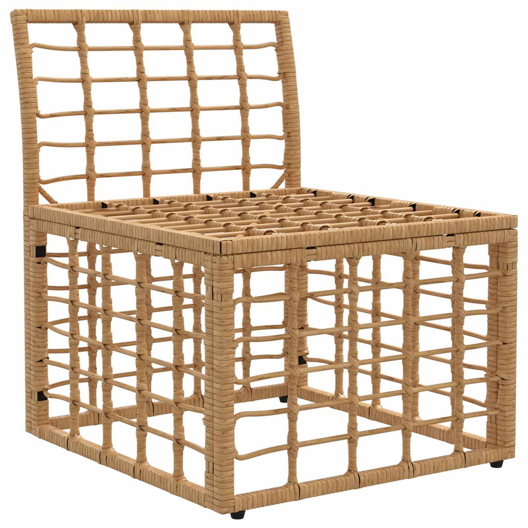 Modulært udendørs sofa uden arme Naturfarvet polyrattan