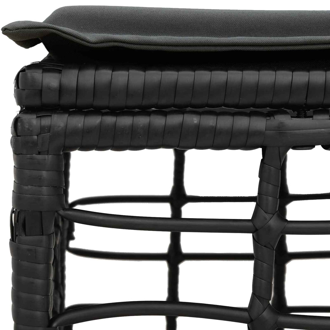 Havepuf Sort polyrattan