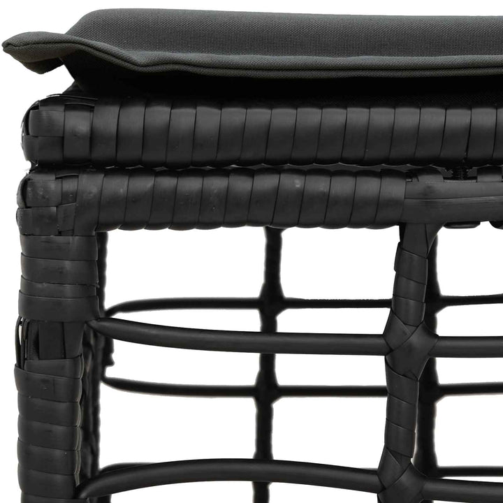 Havepuf Sort polyrattan