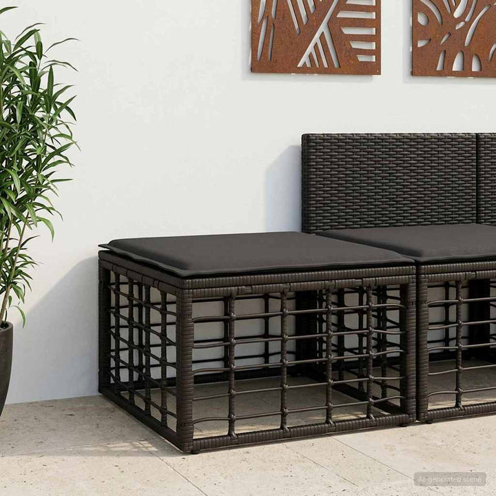 Havepuf Sort polyrattan