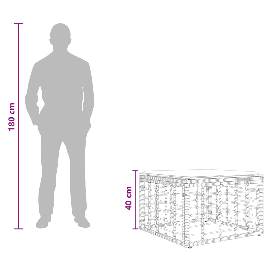 Havepuf Sort polyrattan