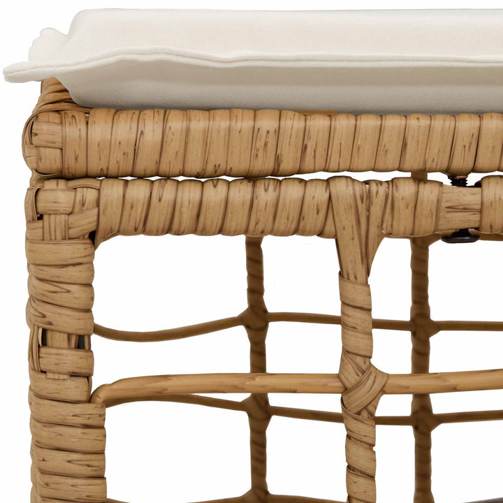 Havepuf Naturfarvet polyrattan