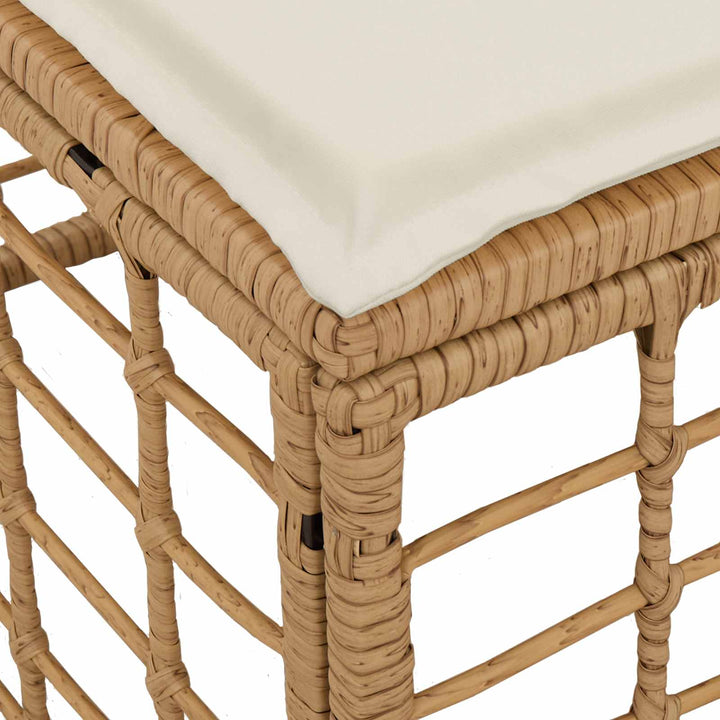 Havepuf Naturfarvet polyrattan
