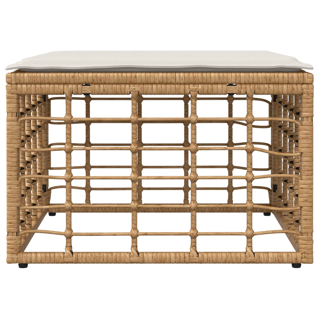 Havepuf Naturfarvet polyrattan