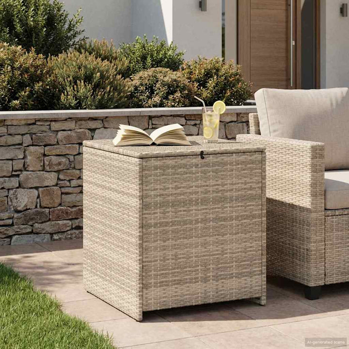 Pude kasse Lysegrå 55 x 55 x 69 cm polyrattan