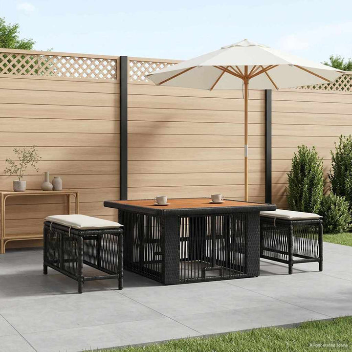 Have Spisebordssæt 3 stk. Beige og creme polyrattan