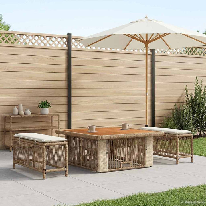 Have Spisebordssæt 3 stk. Beige og creme polyrattan