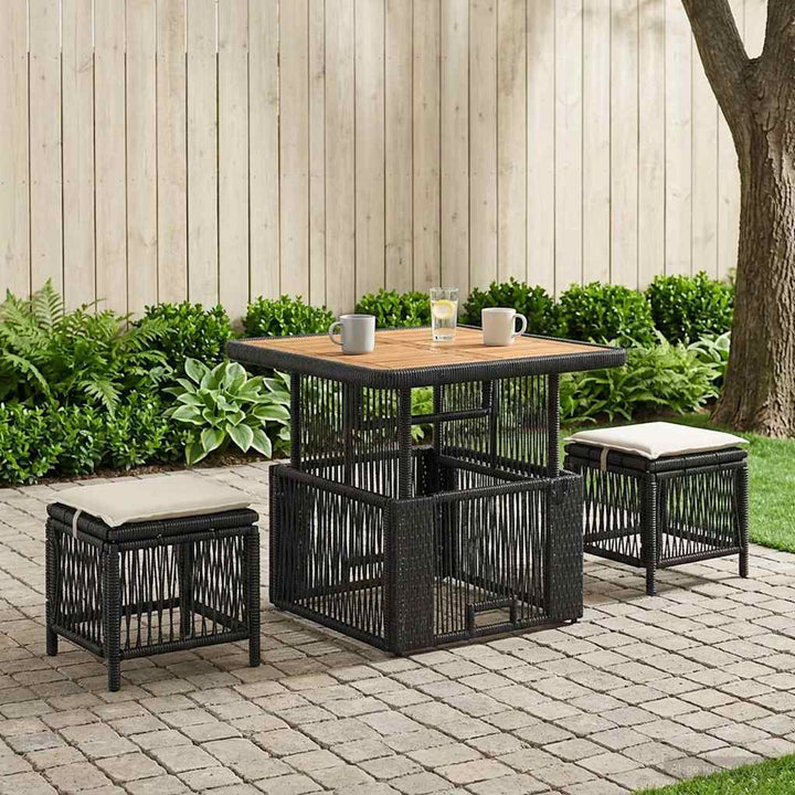 Have Spisebordssæt 3 stk. Beige og creme polyrattan