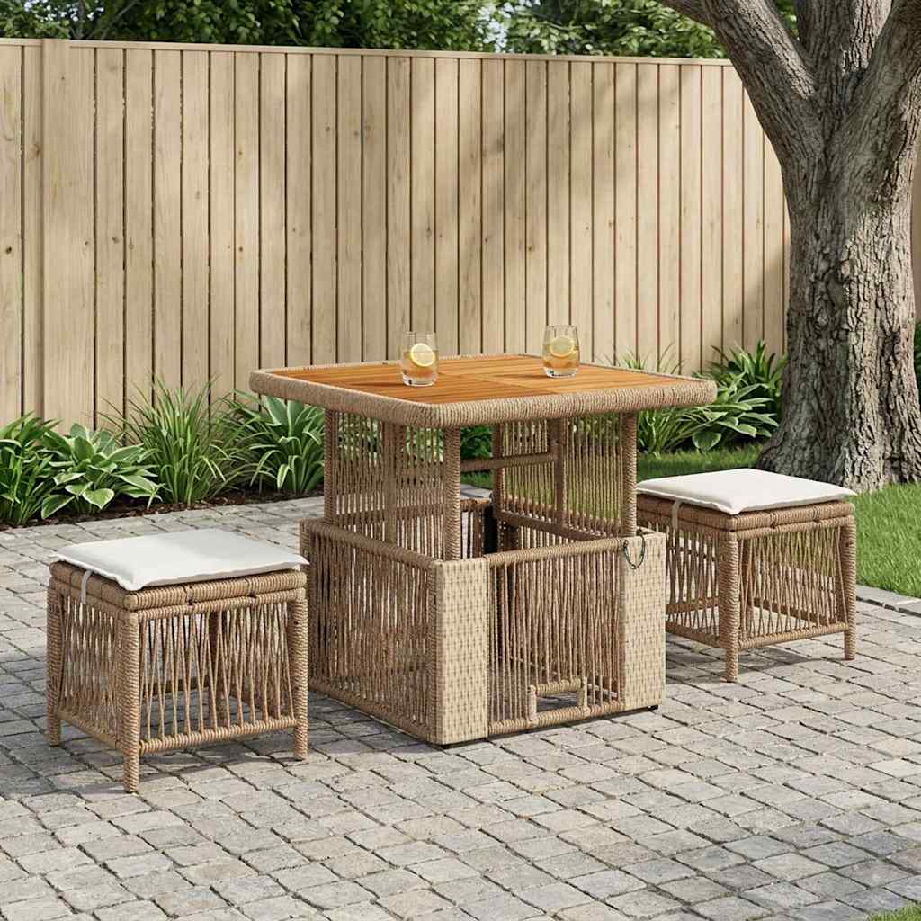 Have Spisebordssæt 3 stk. Beige og creme polyrattan