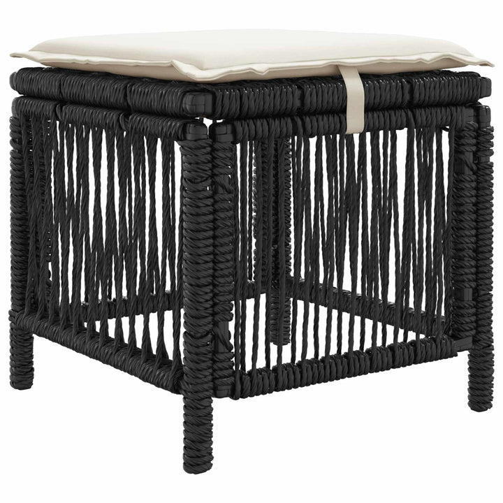 Have Spisebordssæt 3 stk. Sort og Cream polyrattan
